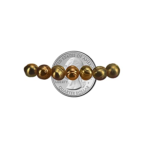 Savlano 8-9MM Cultured Freshwater Baroque Pearl Stretch Bracelet 7 Inches. Available In a Range of Beautiful Colors, For Women Comes with Gift Box - color: Chocolate