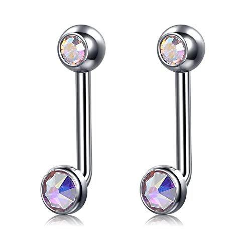 D.Bella Christina Piercing Jewelry for Women Christina Vertical Hood Piercing Jewelry VCH Piercing Jewelery 14g 10-40mm Christina Piercing Barbell VCH Ring Bar Genital Jewelry - style: B-11mm bar,5mm ball