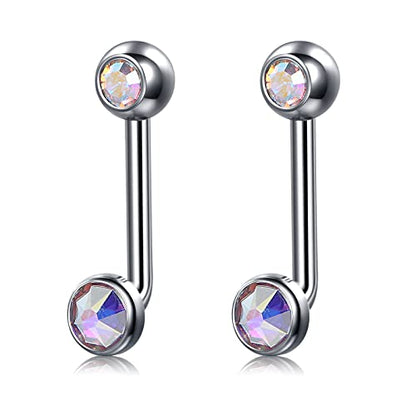 D.Bella Christina Piercing Jewelry for Women Christina Vertical Hood Piercing Jewelry VCH Piercing Jewelery 14g 10-40mm Christina Piercing Barbell VCH Ring Bar Genital Jewelry - style: B-11mm bar,5mm ball