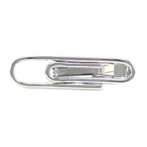Novelty Silver Tone Paper Clip Tie Clip In Box