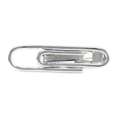 Novelty Silver Tone Paper Clip Tie Clip In Box