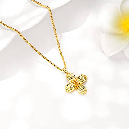 FRUMOS Dainty Layered Choker Necklace 18k gold Plated Y Pendant Commemorative coin Necklace Multilayer Bar Disc Necklace Adjustable Layering Choker Necklaces fashion jewelry for Women Girls - color: Large ridge cross Pendant