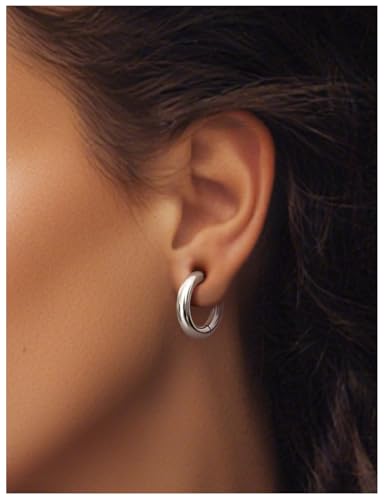 20G 18G 16G 14G 12G 10G 8G 6G 4G 2G Nose Rings Hoops Astm F136 Titanium Clicker Septum Lip Ring Tragus Helix Daith Rook Conch Snug Cartilage Lobe Earrings Hoop Piercing Jewelry For Women Men - size: 8G-14MM