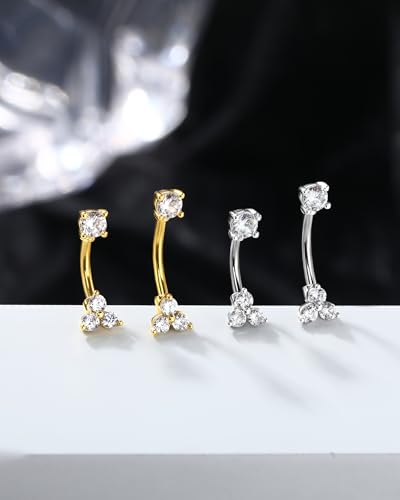 Minimalist Rook Piercing Jewelry, 16G Eyebrow Rook Earrings for Women, Stainless Steel Vertical Helix Lobe Earrings 6/8MM - color: YG-8MM