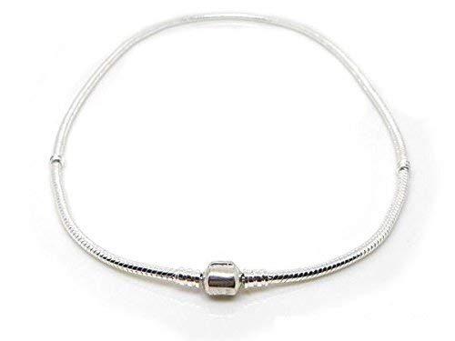 Snake Chain Necklace Silver Plated fit Pandora Charms Beads Jewelry - size: 50CM/19.5 Inch