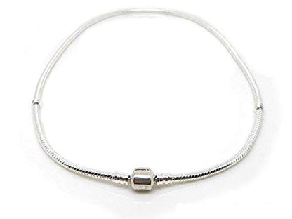 Snake Chain Necklace Silver Plated fit Pandora Charms Beads Jewelry - size: 50CM/19.5 Inch