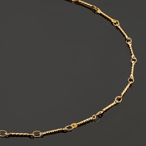 UMAOKANG 5 Meters Gold Plated Jewelry Making Chains on Spool Dainty Stainless Steel Stick Chain Bulk Thin Craft Chain Roll - color: Stick Gold