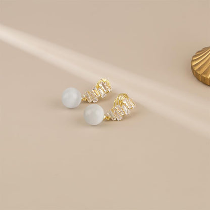 Retro Pearl Stud Drop Earrings Elegant Faux Pearl Stud Earrings For Women Exquisite Wedding Engagement Jewelry Gifts - style: Style 13