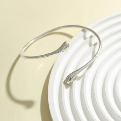 Gold Coil Arm Cuff for Women,Upper Cuff Bracelet Armlet Minimalist Armband Bangle Liquid Lava Chain Open Bangle bracelets for Women - style: Open - Silver