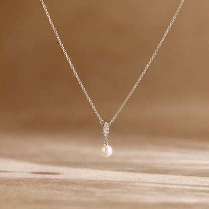 Amicon Pearl Necklaces for Women – 14K Gold Plated Freshwater Pearl Dainty Choker Hypoallergenic Pearl Necklace Wedding Birthday Gift for Women - style: Pearl Pendant-02-SL