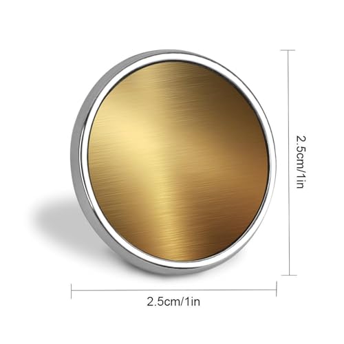 Minimalist Metallic Gradient Soft Gold Round Brooch for Men Women Fashion Badge Collar Pin Dress Jacket Backpack Accessories