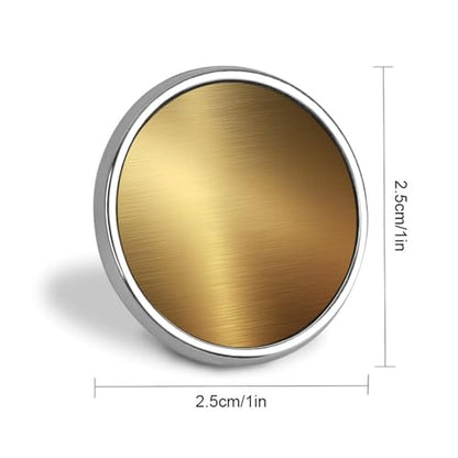 Minimalist Metallic Gradient Soft Gold Round Brooch for Men Women Fashion Badge Collar Pin Dress Jacket Backpack Accessories