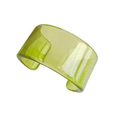 Colorful Acrylic Resin Geometric Simple Open Bracelet Candy Color Chunky Transparent Wide Cuff Bangle for Women Retro Irregular Resin Wristbands Bracelet Statement Jewelry Gift - style: style 3