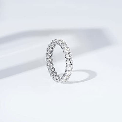 Amazon Essentials 14K Gold Plated Cubic Zirconia Stackable Statement Ring - color: Rhodium Plated, size: 5
