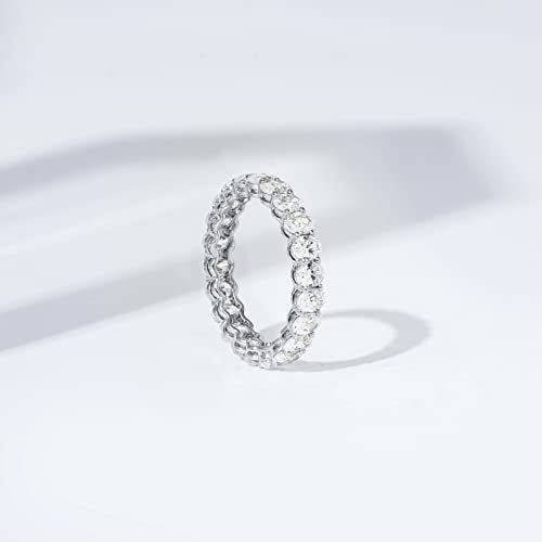 Amazon Essentials 14K Gold Plated Cubic Zirconia Stackable Statement Ring - color: Rhodium Plated, size: 10