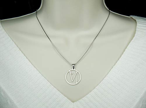 Sigil of Archangel Raziel Necklace, 20" Snake Chain with Powerful Saint Raziel Angel Sign Charm Pendant, Pure 304 Stainless Steel