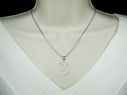 Sigil of Archangel Raziel Necklace, 20" Snake Chain with Powerful Saint Raziel Angel Sign Charm Pendant, Pure 304 Stainless Steel