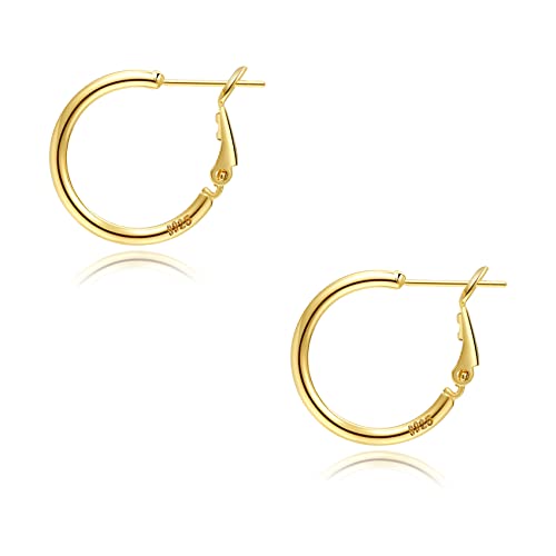 2mm Sterling Silver Big Hoop Earrings For Women - Large Hypoallergenic Circle Endless Thin Oversize Silver Hoops - color: Gold,20mm hoops