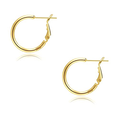 2mm Sterling Silver Big Hoop Earrings For Women - Large Hypoallergenic Circle Endless Thin Oversize Silver Hoops - color: Gold,20mm hoops