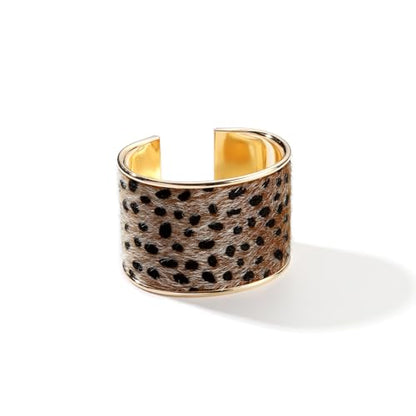 COLORFUL BLING Metal Punk Leopard Print Bangle Bracelet for Women Wide Chunky Gold Stackable Wrapped Open Cuff Bracelets Wristband Statement Jewelry - style: style 2