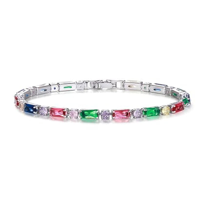 FANZE Gold Plated Cubic Zirconia Tennis Bracelets for Women Dainty Trendy Adjustable Bracelet Jewelry Gift for Ladies Wedding Mother Birthday Anniversary - style: Style 8B