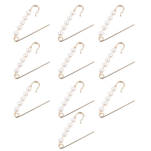 20pcs Dress Safety Brooches Faux Pearl Pants Waist Clips Women's Clothing Pants Waist Tightener Pins for Sweater Cardigan Shawl Clips