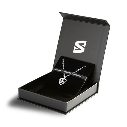SERASAR Silver Heart Pendant Necklace Women Jewelry Anniversary Girlfriend - color: Silver, style: Emotion