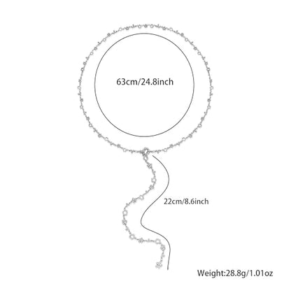 Gold Plated Long Y Necklace for Women,Adjustable Lariat Chain Statement Jewelry, Trendy Accessory for Party Date Night Daily Streetwear - color: A
