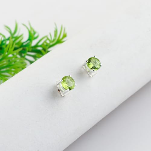 AAA Grade Natural Gemstone Studs Earring, Prong Setting Lightweight Earring, Handmade Bohemian Jewelry, Healing Crystals & Stones, Christmas Gift for Women