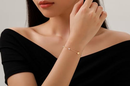 Gold Pearl Bracelet for Women, 18K Gold Plated Dainty Pearls Beaded Chain Bracelet Jewelry Gifts for Women - color: E-Gold 5