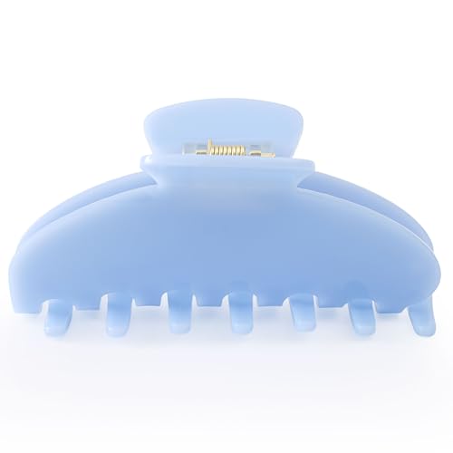 Blue Hair Clips Large Claw Clip for Women Nonslip Hair Accessories | Big Celluloid Butterfly Jaw Clips, Trendy Blue Claw Clips Strong Hold, Jumbo French Hair Clip for Thick Hair - color: Blue Claw Clip