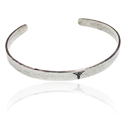 Custom .925 Sterling Silver Medical Alert Cuff Bangle Bracelet – Personalized Emergency Info