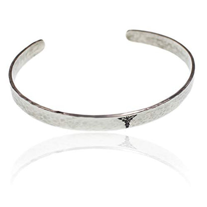 Custom .925 Sterling Silver Medical Alert Cuff Bangle Bracelet – Personalized Emergency Info