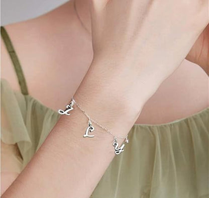 Alphabet Letter Charms,Mini A-Z Alphabet Charm Pendant Bead for DIY Personalized Jewelry Making Findings(4 sets/104pcs) - color: Silver