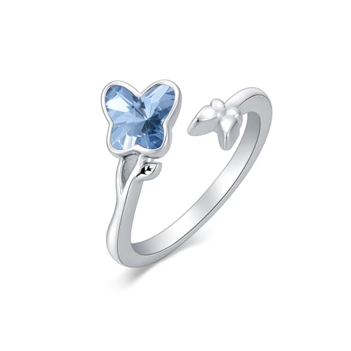 Midari Toe Rings for Women 925 Sterling Silver Hypoallergenic Adjustable Open Band Ring for Women Summer Beach Open Toe Jewelry Foot Jewelry - color: Butterfly Toe Ring-2, size: Adjustable