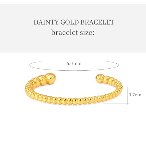 hotoo Gold Open Cuff Bangles Wide Woven Bracelets For Women Stainless Steel Stackable Jewelry For Xmas Birthday Gifts - style: Meteor Hammer
