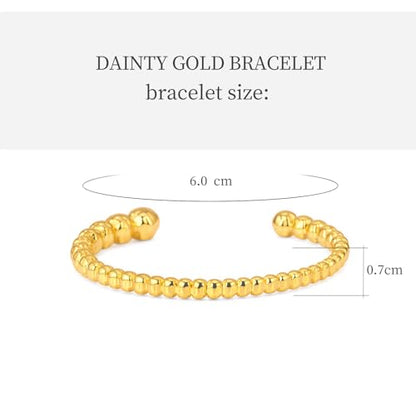 hotoo Gold Open Cuff Bangles Wide Woven Bracelets For Women Stainless Steel Stackable Jewelry For Xmas Birthday Gifts - style: Meteor Hammer