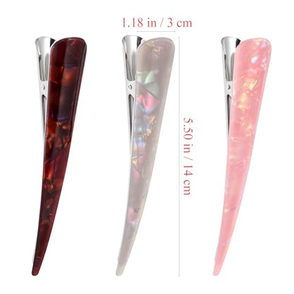 3Pcs Large Acrylic Hair Clips Set for Women, Pink, Brown, and Colors, Sturdy Hairpin Barrettes for Styling and Everyday Hair Accessories