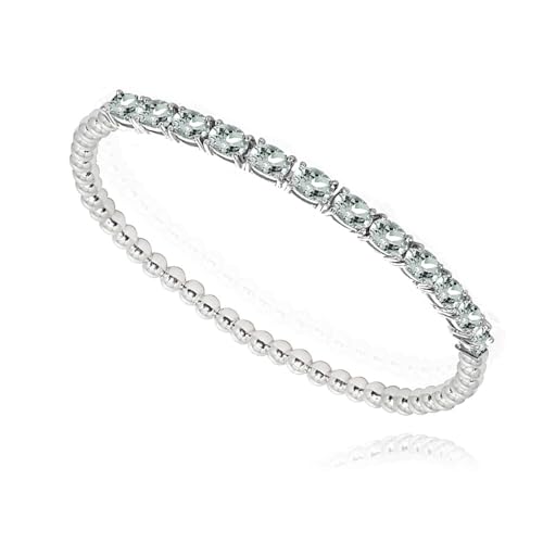 Oval Light Round Polished Beads Stretch Bracelet in Silver Trendy Dainty Minimalist Bracelet for Women Simple Fashion Jewelry for Petite Wrist Elegant Ladies Accessory