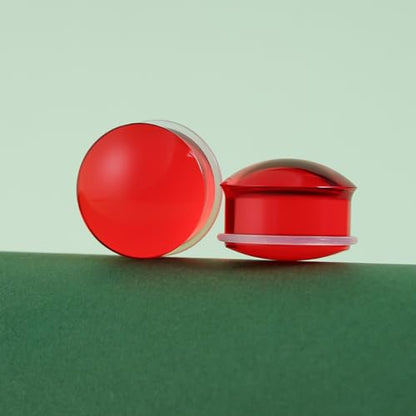 Precise Dimensions Set Color Acrylic O-Ring Ear Plugs Tunnels Gauges Stretcher Piercings Kit - color: Red, size: 19-22mm