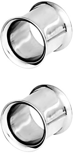Forbidden Body Jewelry Ear Gauges, Ear Tunnels, Tunnels For Ears, Surgical Steel Mirror Finish Double Flared Tunnel Plug Earrings - style: 2pcs: 11mm (7/16")