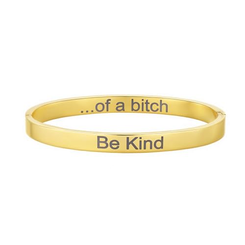 Inspirational Christian Bracelet for Women, Oval Engraved Bible Verse Love Bangle Cuff, Faith Scripture Jewelry, Religious Encouragement Gift for Mom Daughter Sister Friend - color: Be Kind-Oval Bangle Gold