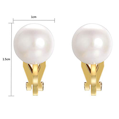 Pearls Clip On Earrings Womens Clip on Earrings Non Pierced Clip on Pearls Women Hypoallergenic Trendy Wedding Jewelry - style: Pearl clip earrings