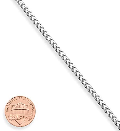 Miabella Italian 925 Sterling Silver Franco Box Chain Bracelet Men Women | 2.5mm, Solid Square Link Chain, Fine Jewelry, Made in Italy - style: Length 7.5 Inches (men's small)