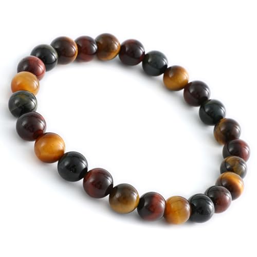 Natural Tiger Eye Handmade beaded Stretch Bracelet for Unisex Gift.