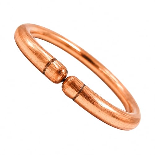 SHINDE EXPORTS pure copper bracelets cuf kada bangle for men and women - style: heavy 7mm round 80gms