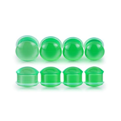 Precise Dimensions Set Color Acrylic O-Ring Ear Plugs Tunnels Gauges Stretcher Piercings Kit - color: Green, size: 15-18mm