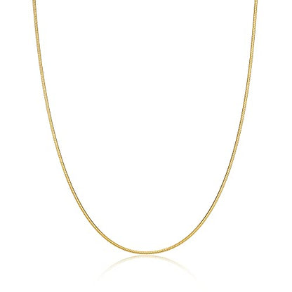 NECOCY 14K Gold Plated Necklaces for Women, Dainty Gold Herringbone Choker Necklace Thin Layered Snake Chain Jewelry for Gifts - color: 1.5MM 16"-GD Herringbone Necklace