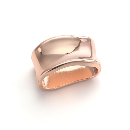 Dainty Oblate Silk Scarf Ring Brooch for Women Minimalist Geometric Shawl Scarves Buckle Wrap Clasp Clip Rings Brooches Fashion Dress Accessories Jewelry - color: Rose Gold