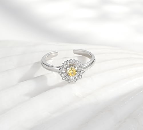 Step Forward 925 Sterling Silver Toe Rings for Women - Adjustable Infinity Daisy Starfish Butterfly Stylish Toe Ring Band for Woman - Summer Vacation Beach Boho Foot Jewelry Gifts - style: Daisy